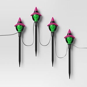NIB. HYDE & EEK! Motion Activated Animated Witch Stake Lights